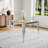 4 - Person Square Glass Top Dining Set-2068561075-2068561076-2068561077