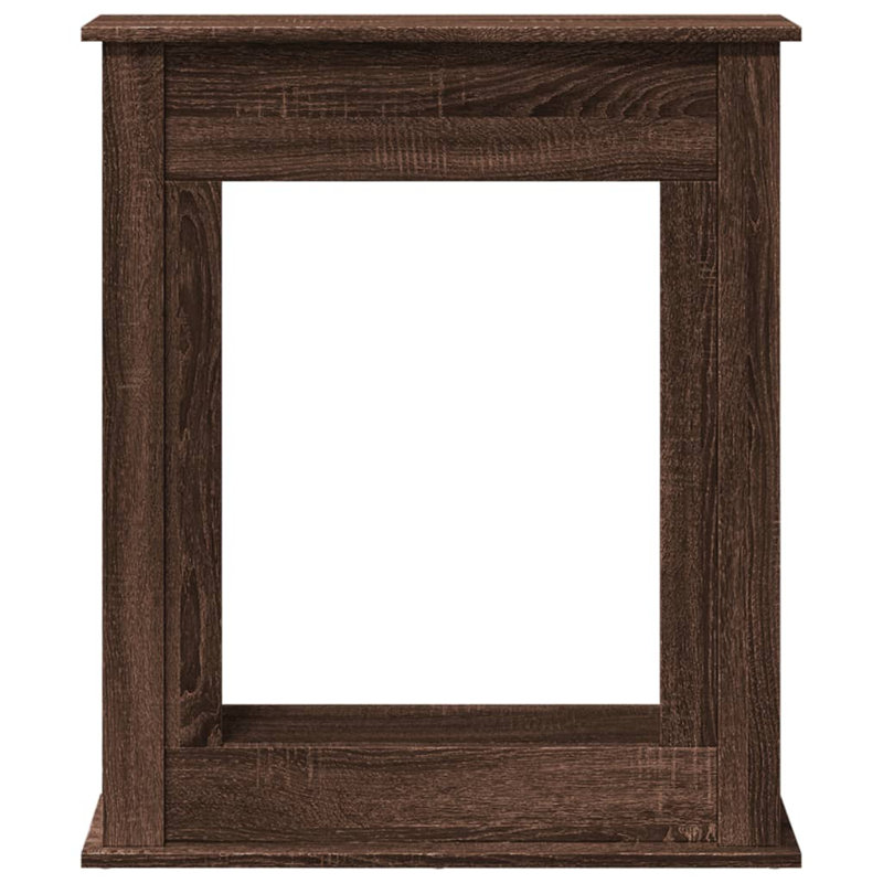 Fireplace Surround 75x87.5 Cm Engineered Wood, 87.5cm H x 75cm W x 20cm D, Brown Oak
