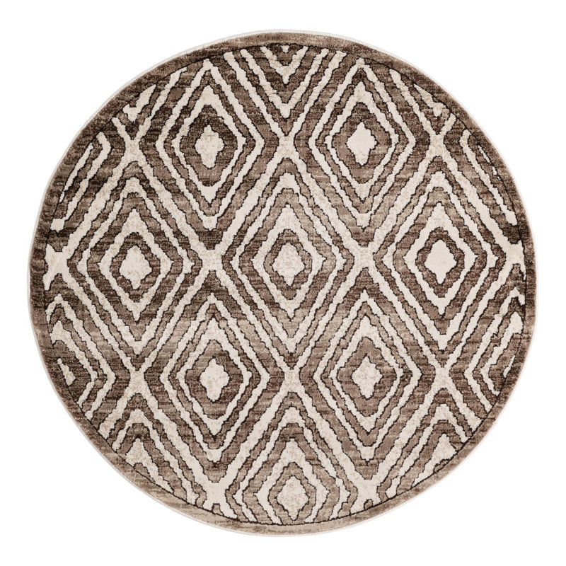 Amorrah Moroccan Indoor Rug, Round 4'