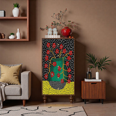 Five Drawer Ash Wood Storage Cabinet