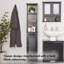 Canterbury Black Freestanding Tall Bathroom Cabinet-193363932