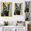 Collage, portrait d'un berger allemand - chien, art mural dans le salon-823442021-823442023