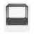 2 Tiers Acrylic Bedside Table With Open Storage Shelf-188515695