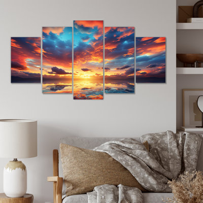 «Magical Sunset Sky I - Sky Multipanel», ensemble de décorations murales
