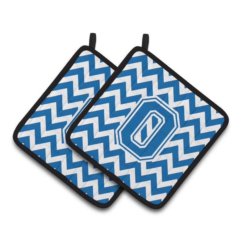 Poignée à chevrons, O, Bleu / blanc
