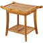 Tabouret de douche en teck pour salle de bain 22 x 14,4 x 18,5 po
