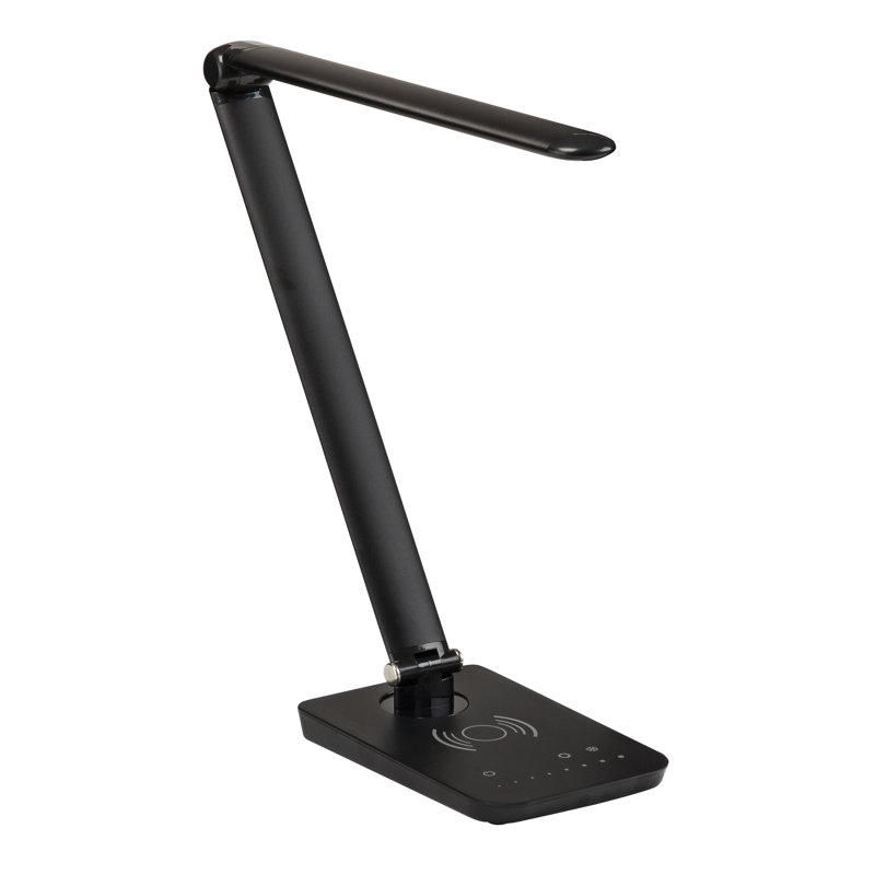  16.75" Desk Lamp with USB, Black