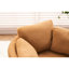Chaise de rangement en tissu kaki avec coussin moelleux et coussin de dossier rembourré pivotant à 360 °
