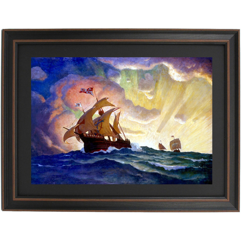 A New World in View, The Three Vessels of Columbus, par New York Wyeth, Poster