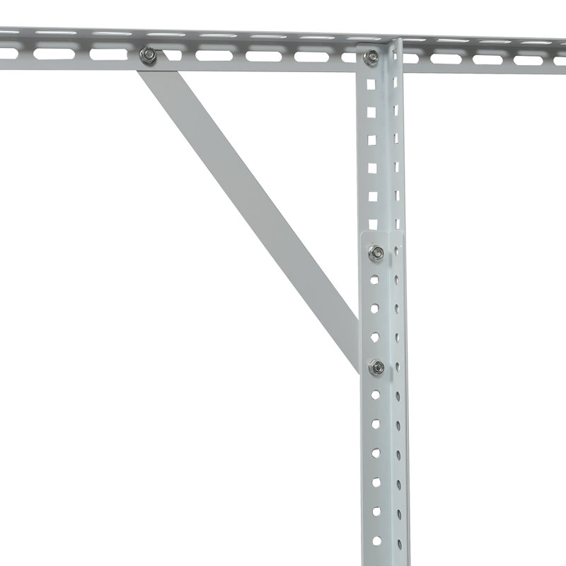 Support de rangement pour garage 2X8ft, Blanc, H 38,63 po x l 96,03 po x P 24,03 po