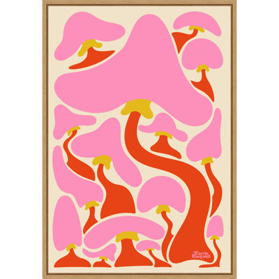 "Groovy Mushroom" par Carrie Cantwell, reproduction d'art sur toile encadrée