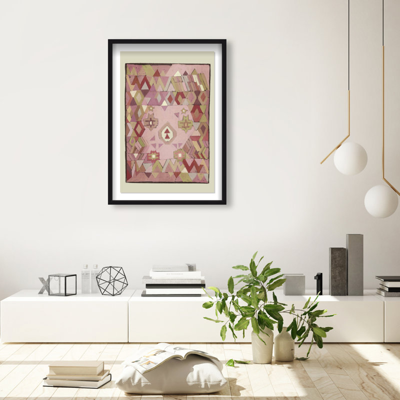 Tapestry Boehme II Shadowbox Abstract Print by Oliver Gal, Black Frame, 10 x 15, 37.5"H x 25.5"W, Black Shadowbox