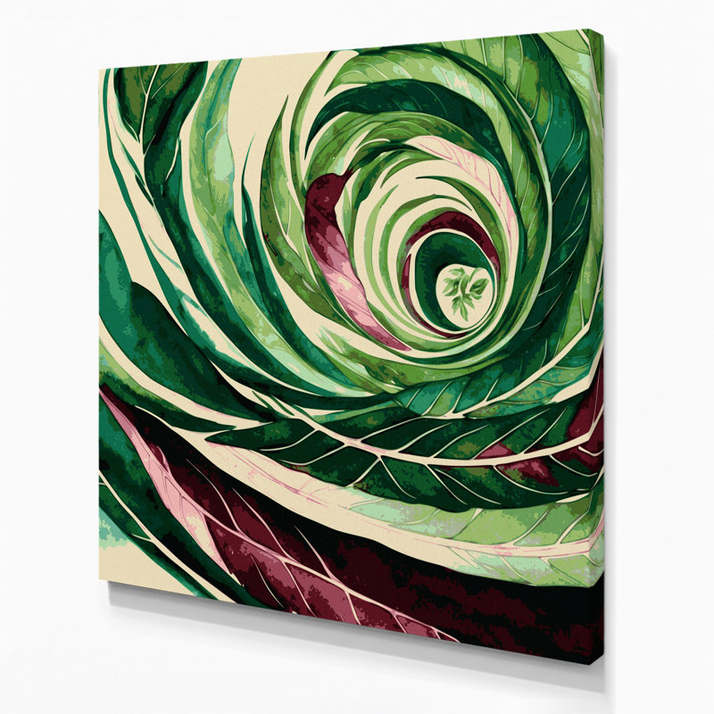 Art mural sur toile Botanical Maranta, H 16 po x l 16 po