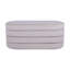 Banc avec rangement en velours taupe