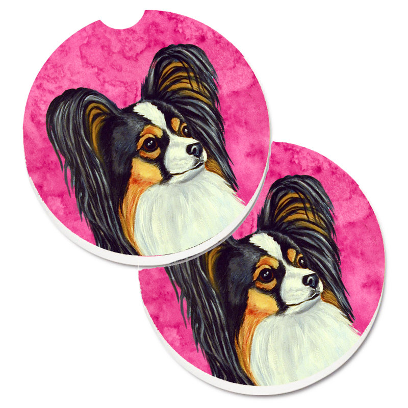 Sous-verre barbu collie voiture, Papillon brun