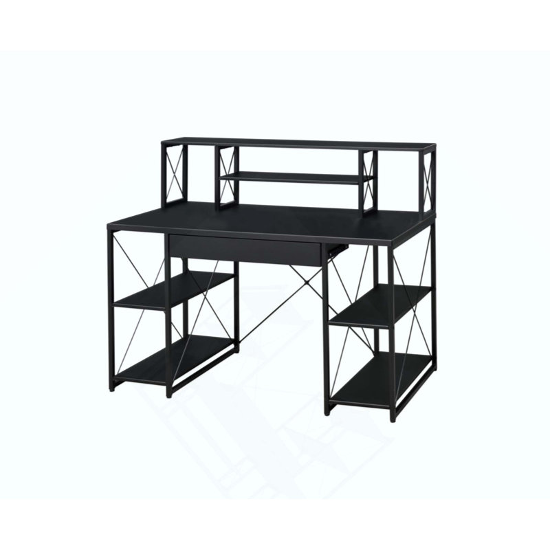 Bureau d'écriture tout usage avec rangement, idéal pour le bureau personnel et le studio d'enregistrement de musique