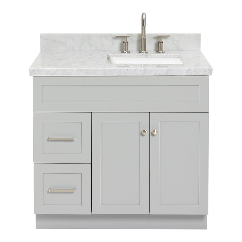Ensemble de meuble-lavabo simple 37 po Hamlet, Gris