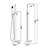 Topcraft Single Handle Floor Mounted Freestanding Tub Faucet with Handheld Shower-115941575