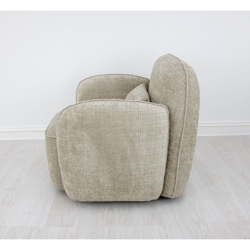 Dallas Swivel Chair, Soft Taupe Velvet