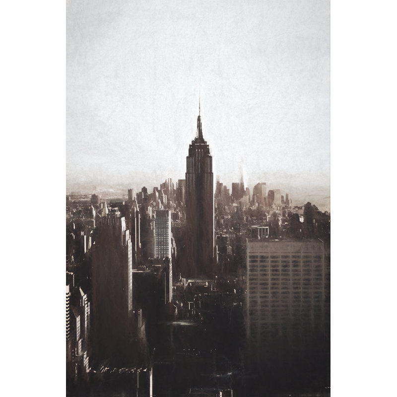 Charcoal New York - Wrapped Canvas Print, 46cm H x 30cm W