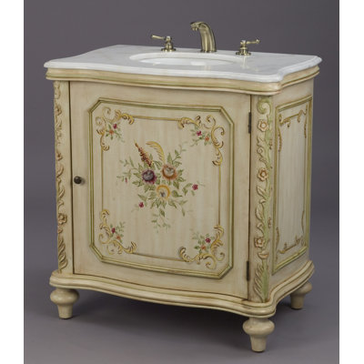 33'' Single Bathroom Vanity with Stone Top