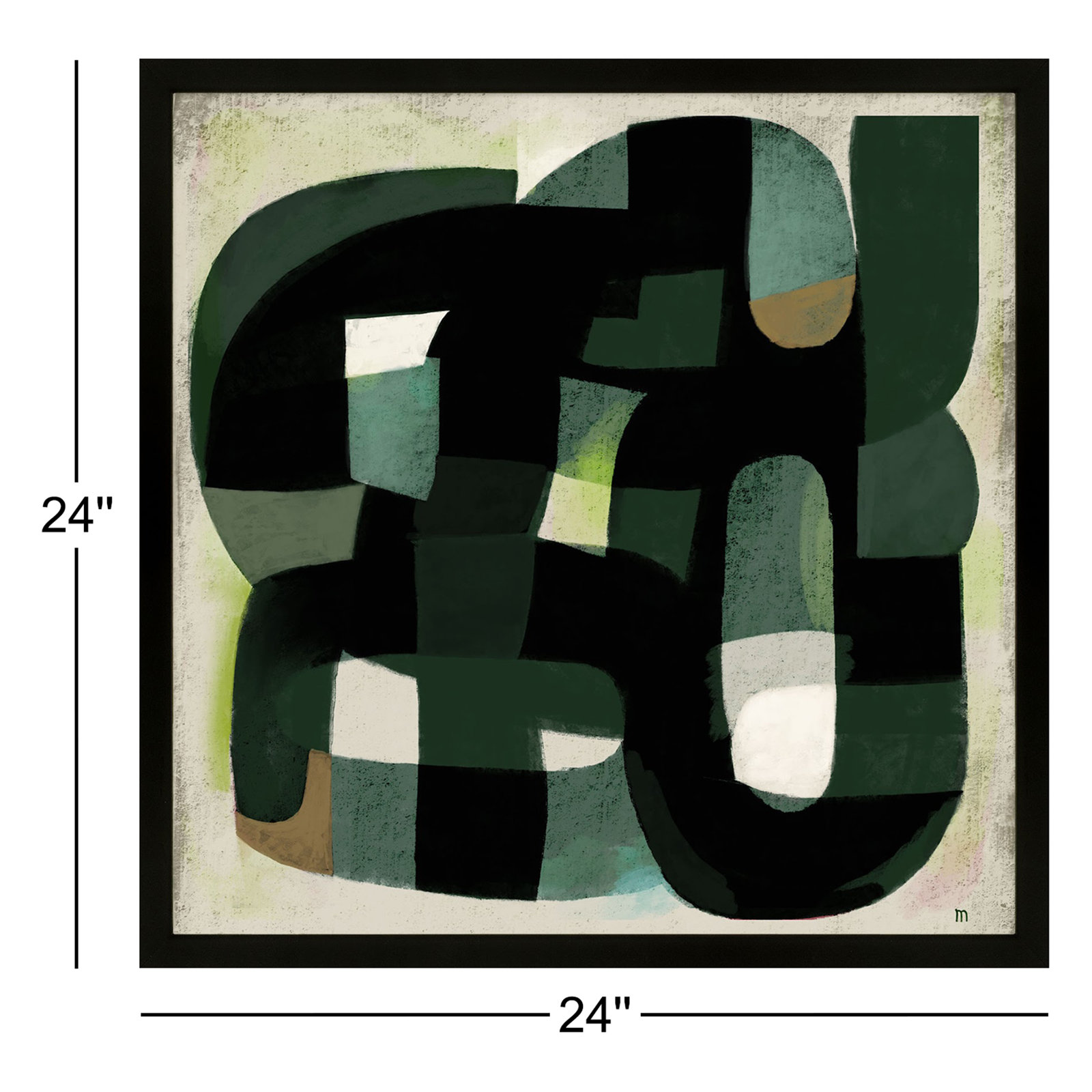 Into the Wild Print, Black, 24" H x 24" W x 1.25" D