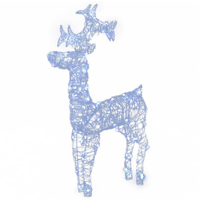 Décoration de Noël renne avec lumières de Noël pré-éclairées en acrylique