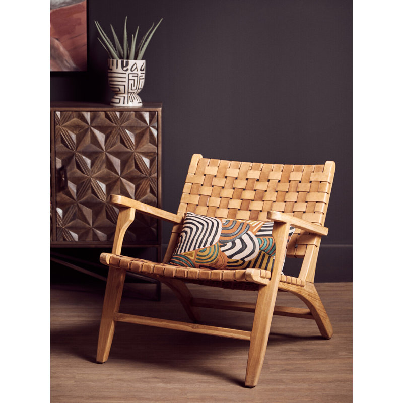 Dequisha Abstract Rectangular Lumbar Cushion