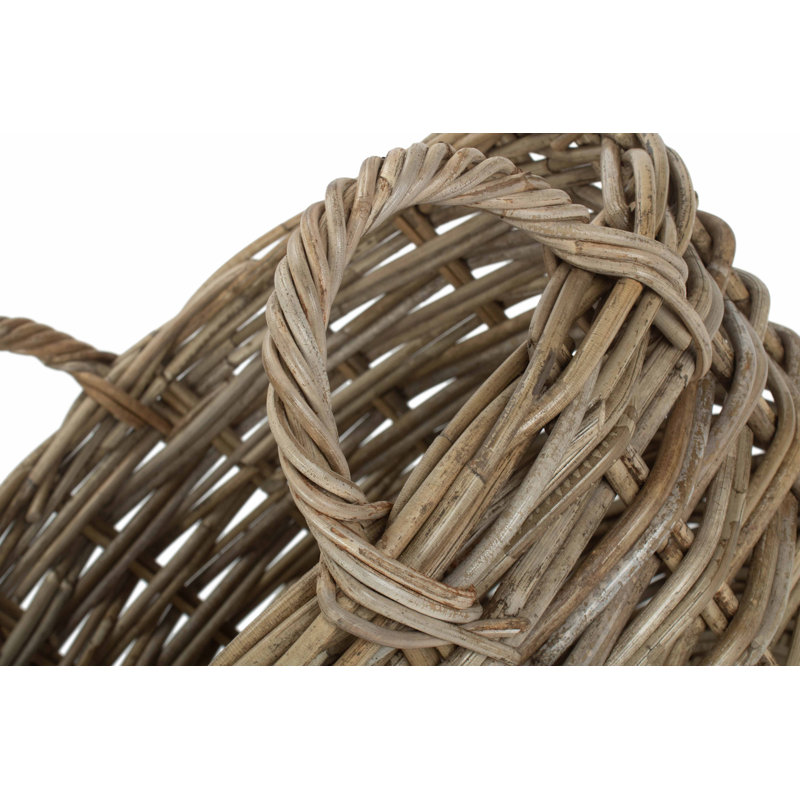 Wicker Rattan Log Storage Basket 
