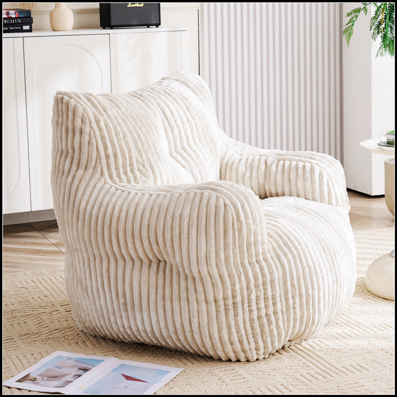 Fauteuil à billes Soft Velvetoy, Beige