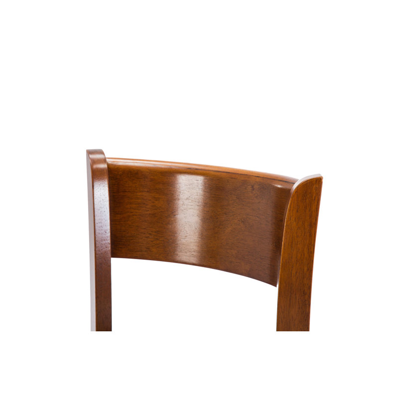 Analuz Swivel Upholstered Counter Stool with Solid Wood Frame, Bar Stool (30" Seat Height), Walnut