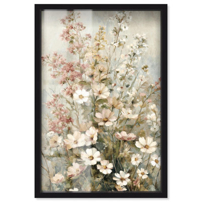 «Heirloom Blossoms I Shadowbox Print», art floral rétro par Art Remedy