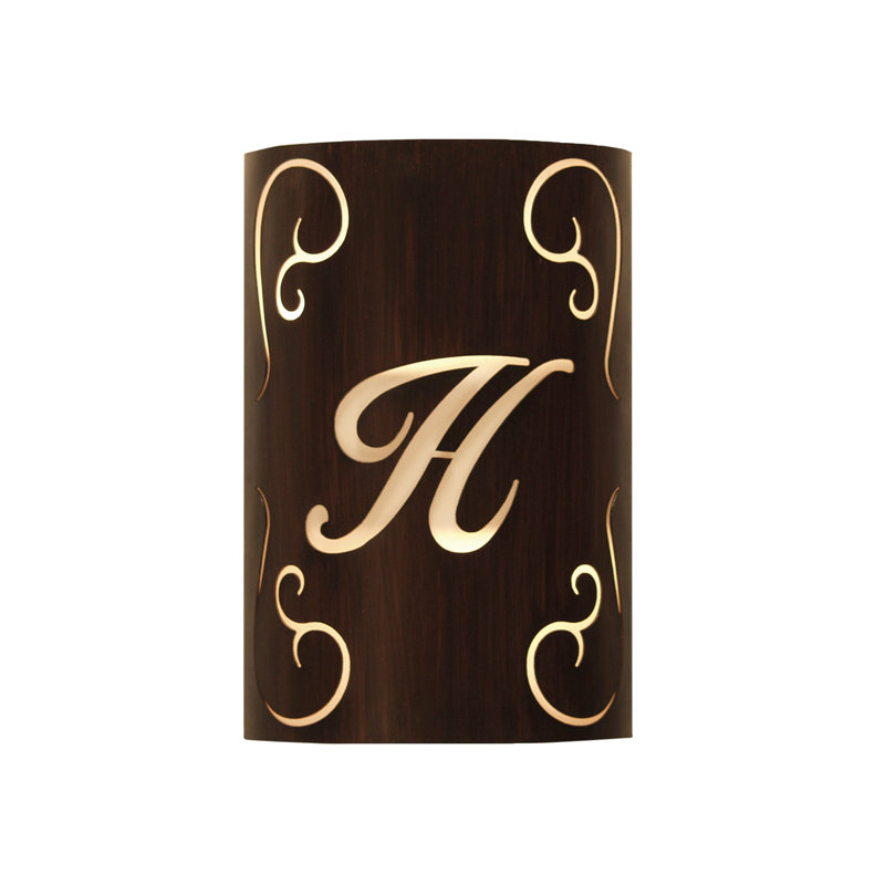 Applique murale personnalisée monogramme l 10 po