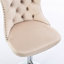 Velours beige de 2 - siège réglable en hauteur de 25 à 33 pouces, pivotant sur 360 °, confortable pour la maison et la cuisine, pivotant avec dossier 25, îlot de 33 pouces, 2 pièces