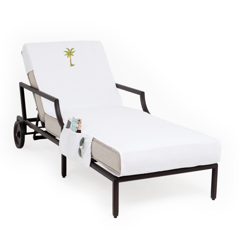 Chaise Lounge Cover 100% Cotton, White