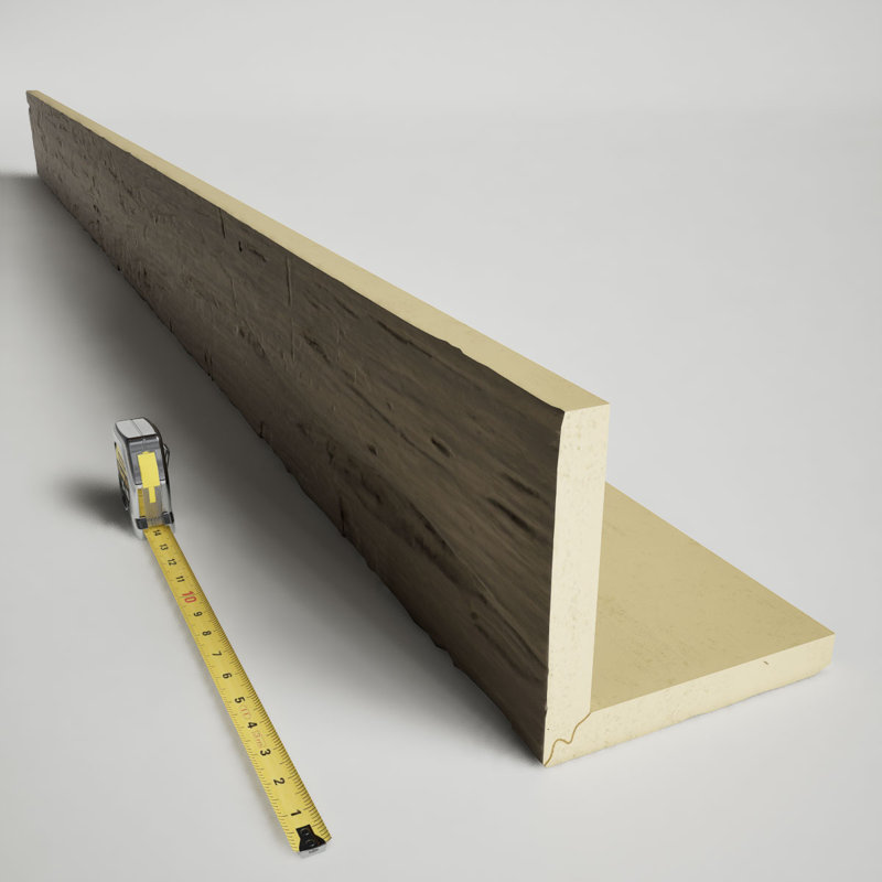 Rustic Taupe Hand Hewn Faux Wood L-Beam, 8ft