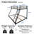 Twin Over Full Bunk Bed With Steel, Guardrails And Center Supporting Structure Noise - Reduced Metal Frame, Built In Comfortable Bottom