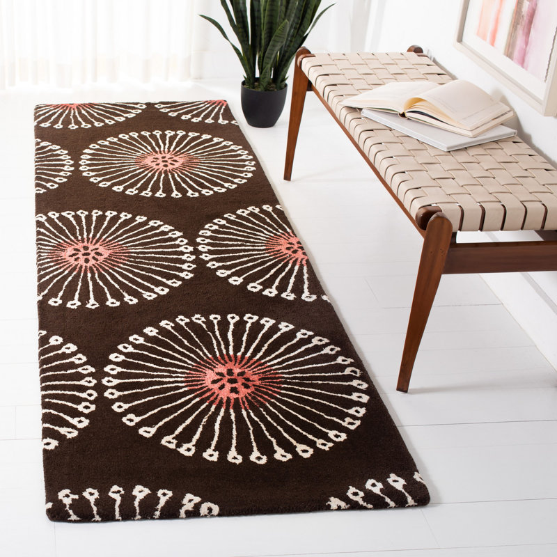 Avayah Soho Hand Tufted Wool Floral Rug, Runner 2'6" x 8'