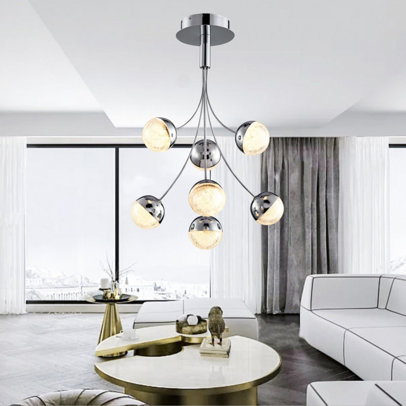 Anakin LED Semi Flush Mount, 70cm H x 63cm W x 63cm D