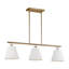 Lustre linéaire moderne à 3 lumières avec abat-jour Stephens-8516483