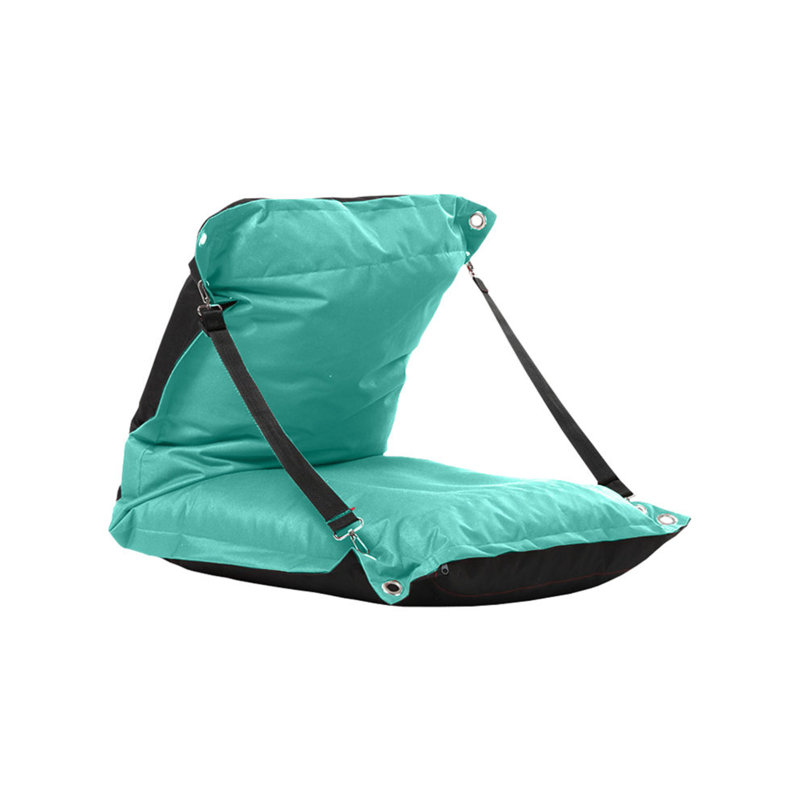 Fauteuil à billes standard pour l'extérieur, 100% polyester turquoise / noir