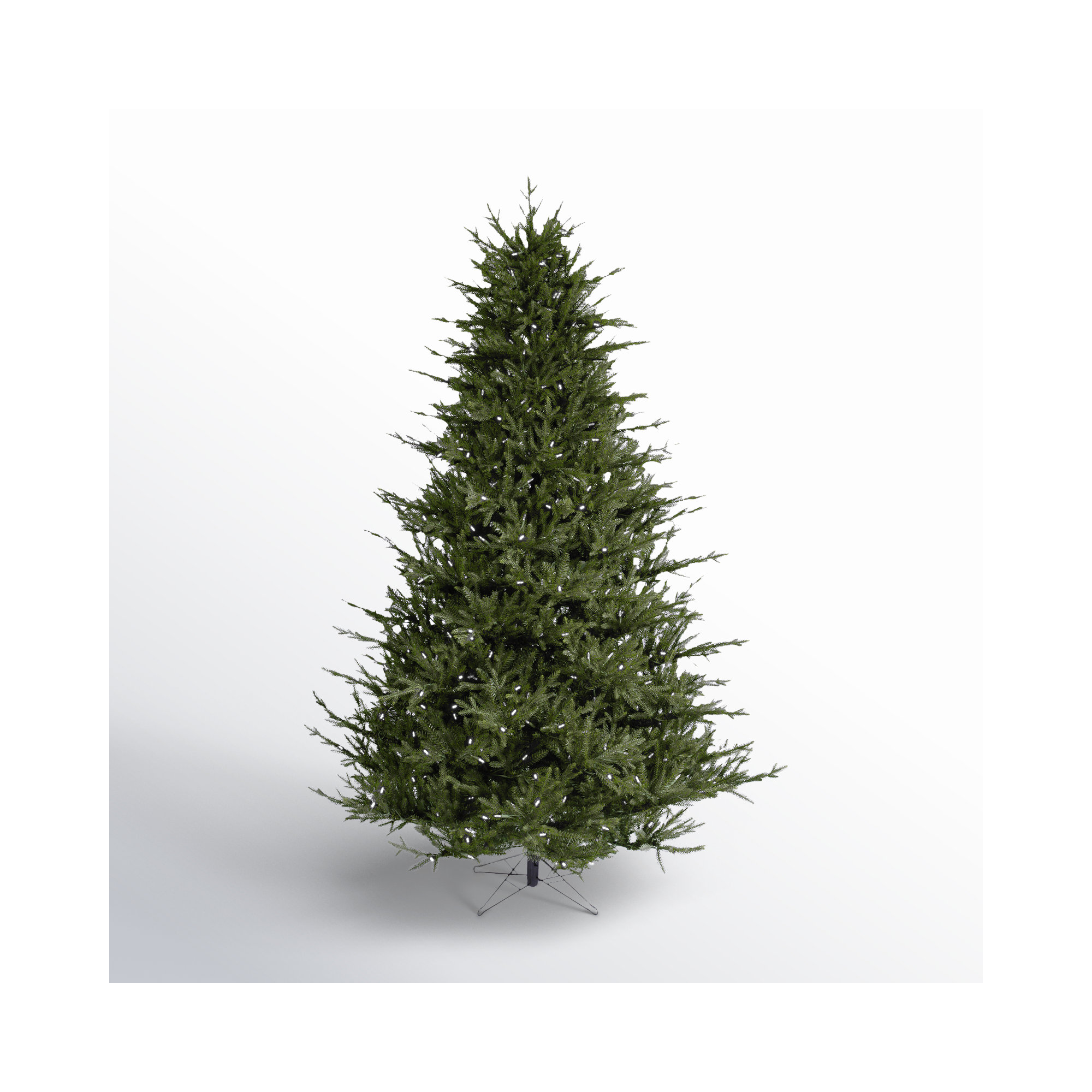 8.5" H Green Realistic Artificial Fir Christmas Tree with 1000 Lights LED Lights, 6.5' H