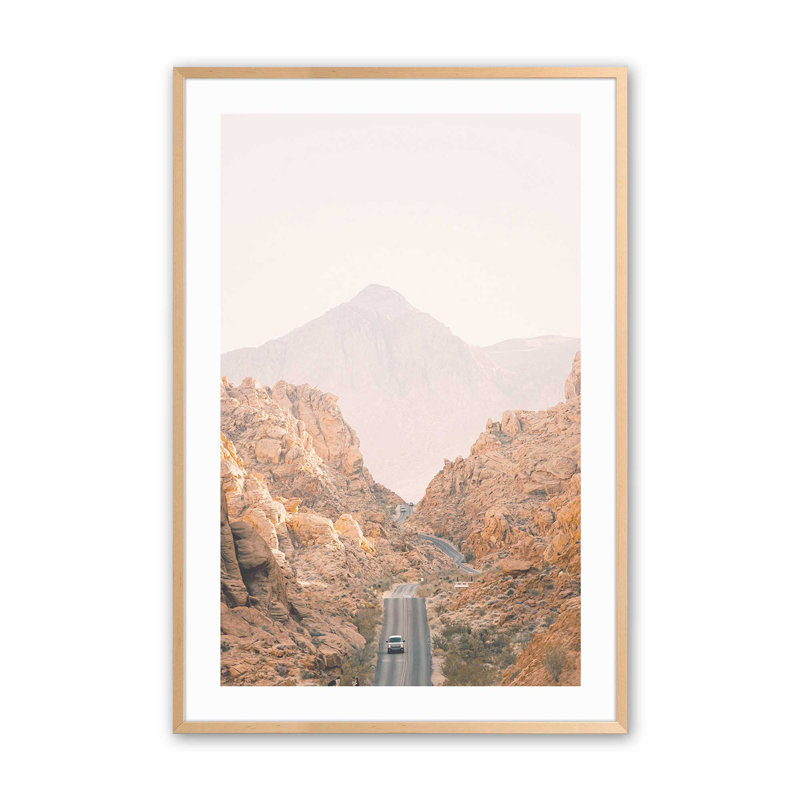 Impression de canyons ensoleillés, Érable brut encadré, H 37 po x l 25 po x P 1,25 po