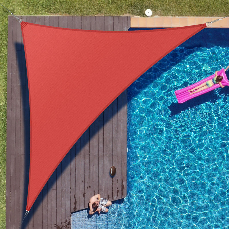 Toile d'ombrage en tissu Colourtree Triangle Sun, Rouge, 16 pi x 16 pi x 22,6 pi