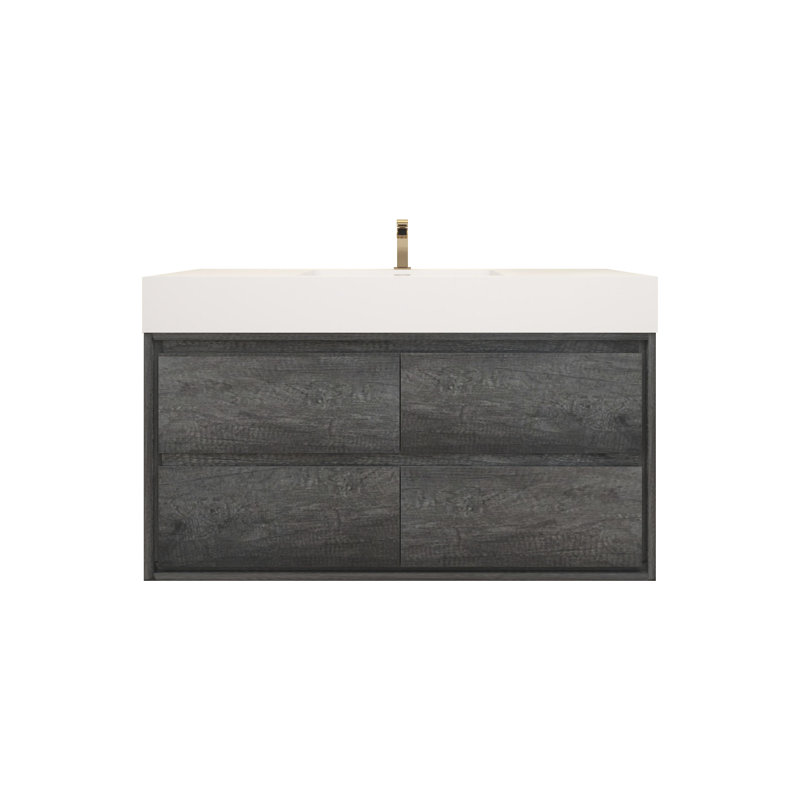 Victoria 48''Bathroom Vanity Base, Smoke Oak