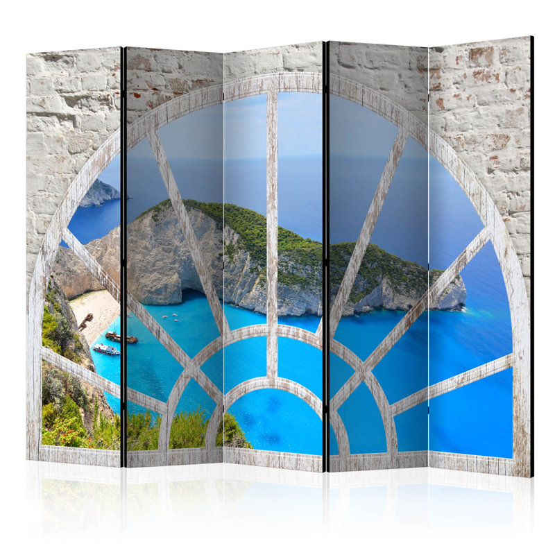 Loudon 225cm W x 172cm H 5 - Panel Folding Room Divider