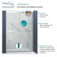 Porte de douche sans cadre Transoli Frederick de l 48 po x H 70 po, verre trempé givré de 5/16 po-62265200