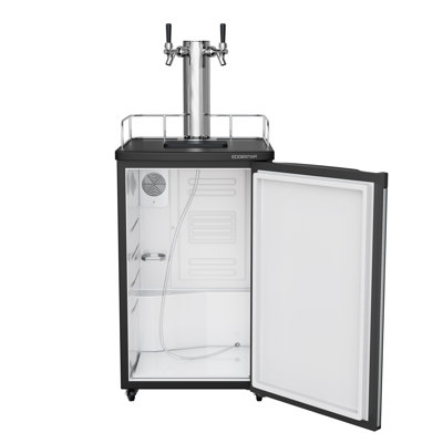 EdgeStar 4.9 Cubic Feet Dual Tap Freestanding Kegerator with