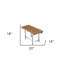 Banc de douche 18 po x 22 po rectangulaire en teck brun