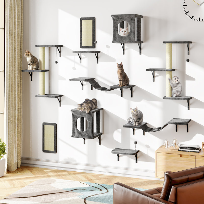 Meuble pour chat 5 pièces, Gris